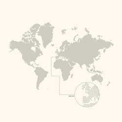 Dotted world map vector