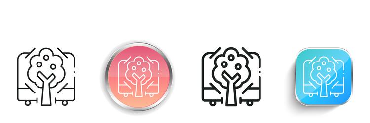harvest icon thin linear regular and button style vector image
