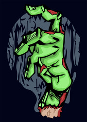 scary zombie hand halloween Vector Image