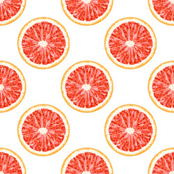 seamless pattern of grapefruit citrus background vector image