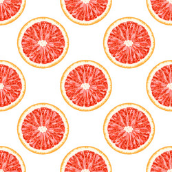 seamless pattern of grapefruit citrus background vector