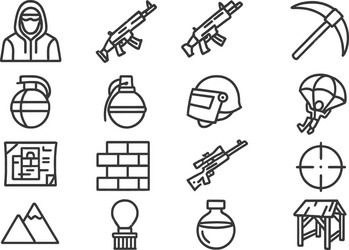 various weapons military Vector Image