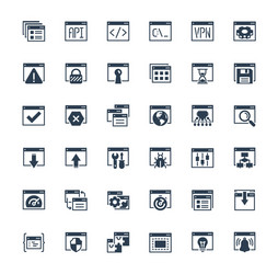 Application & Programming Icon Collection vector image