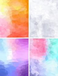 Four geometric retro backgrounds vector