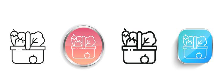 harvest icon thin linear regular and button style vector image
