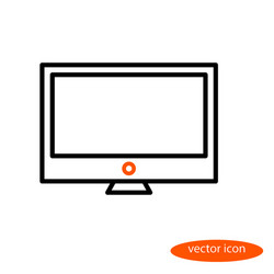 Simple line image of the monitor vector