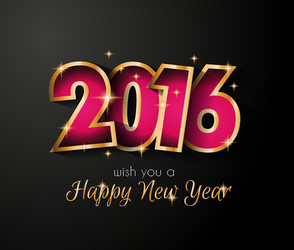 2016 New Year Celebration Background Vector Image