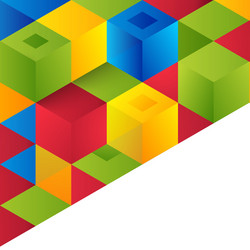 Abstract geometric shape from cubes vector