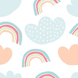 Seamless childish pattern with hand drawn Vector Image
