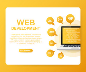 Programming web development concept code vector