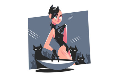 Catwoman Costume Vector Images (41)