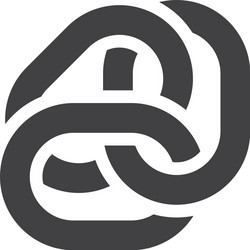 Chain graphic design template isolated Royalty Free Vector