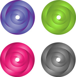 3d sphere color circle logo Royalty Free Vector Image