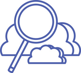cloud computing technology with search magnifying vector image