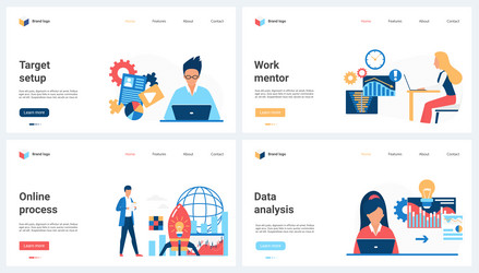 data analysis process target setup vector image