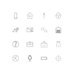 internet of things linear thin icons set outlined vector image