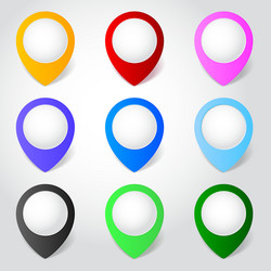 Map Pointer Icons Set vector image