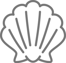 Seashell line icon animal and underwater Vector Image