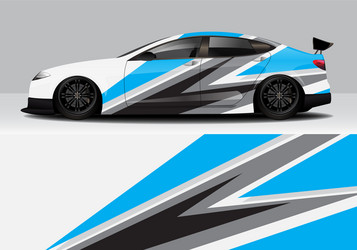 Abstract Car Wrap - Modern Racing Style Vector Image