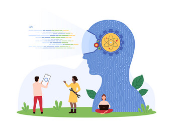 creation of software code with help ai app vector image