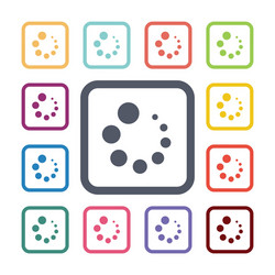 Loading Icons Set - Circular Buttons vector