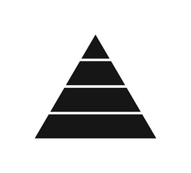 levels of triangular pyramid triangle vector image