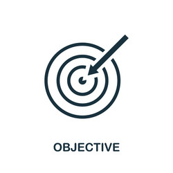 objective icon simple element from community vector image