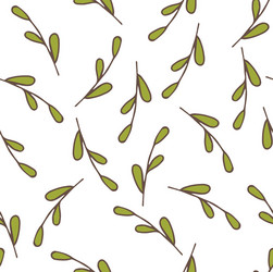 Seamless background pattern with leaf plants vector