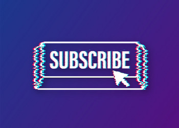 subscribe with cursor button internet icon vector image