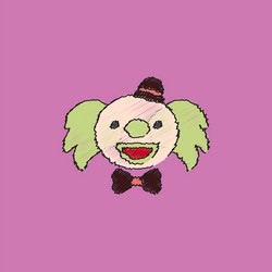 circus clown in hatching style vector