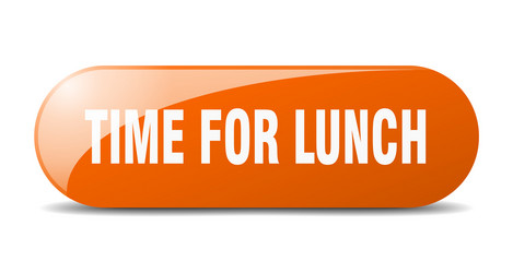 time for lunch button sign key vector image
