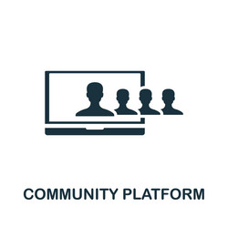 community platform icon simple element from vector