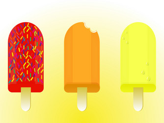 Colored ice cream lolly Royalty Free Vector Image