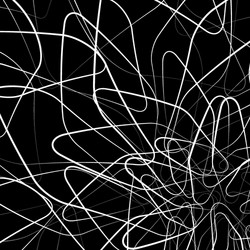 Random intersecting wiggly sinuous tangled lines vector