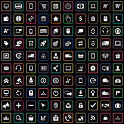 e-commerce 100 icons universal set for web and ui vector image