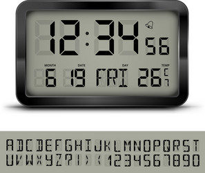 Countdown website flat template digital clock Vector Image