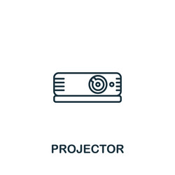 projector icon line simple for templates web vector image