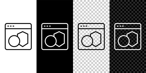 set line software web developer programming code vector image