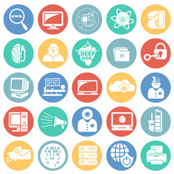 computer and internet technologies set on color vector image