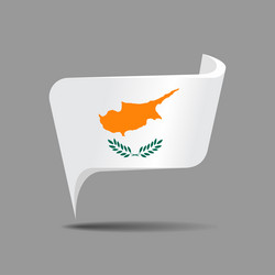 Cypriot Flag Pointer Map Layout vector image