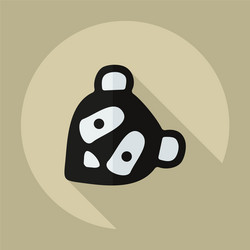 flat modern design with shadow icons pandas vector image