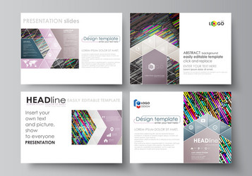 Set of business templates for presentation slides vector