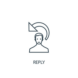 Reply concept line icon simple element vector