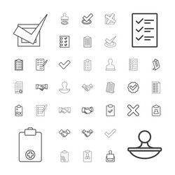 37 agreement icons vector