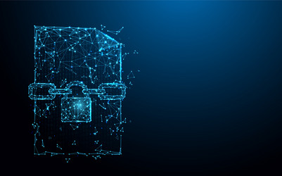 Abstract File Lock Network vector image