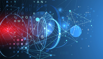 abstract swirling lines with plexus effect vector image
