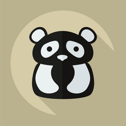 flat modern design with shadow icons pandas vector image