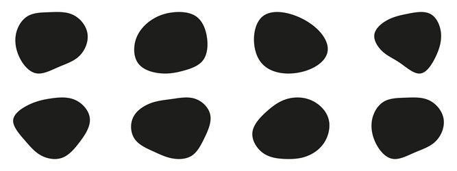 organic blobs set icon random shapes cube drop vector image