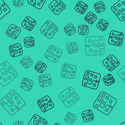 black line neural network icon isolated seamless vector image