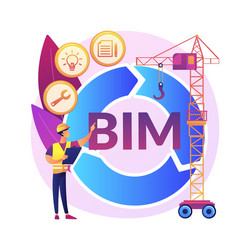 building information modeling abstract concept vector image